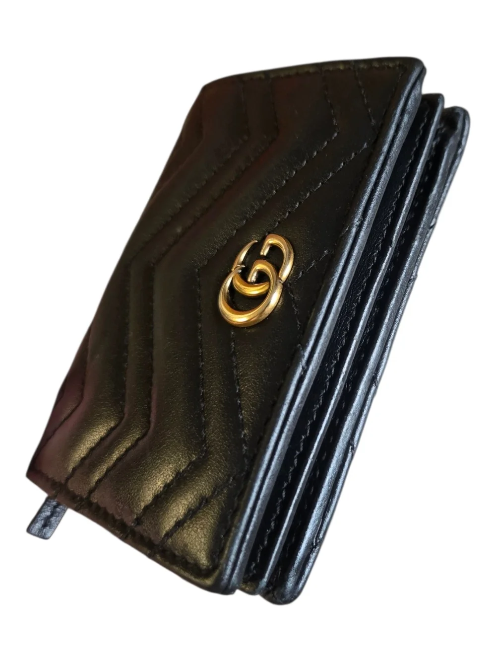 Gucci Black Quilted Leather Wallet - GG Marmont - Picture 5 of 16